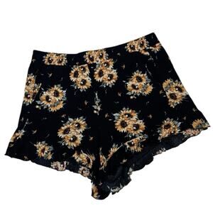 Torrid Gauze High-Rise Sunflower Shorts Size 0